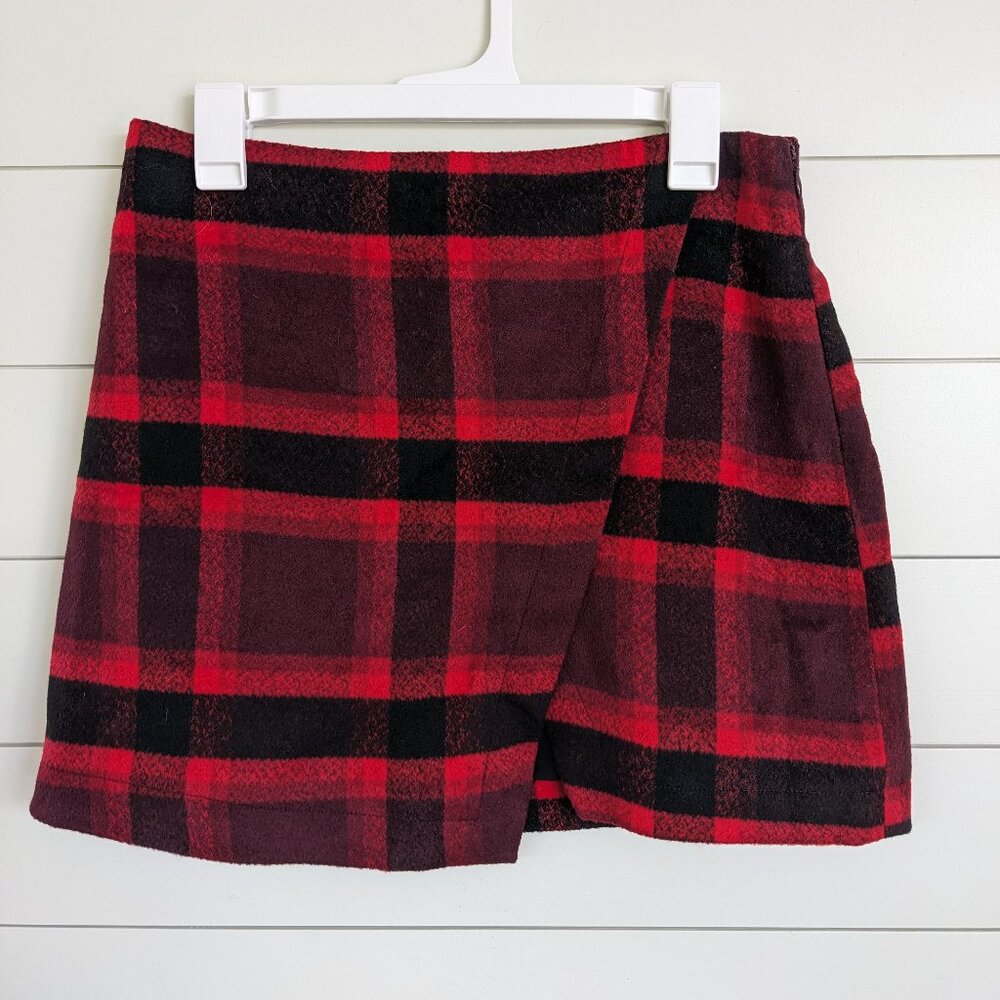 Abercrombie & Fitch Red Plaid Buffalo Mini Skirt